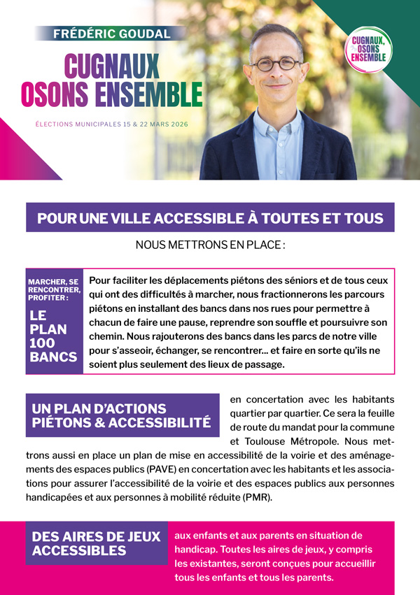 Tract pour une ville accessible à tous